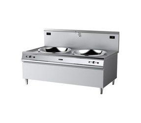 Water-cooled IH Large Wok Stove (Two Stoves)
